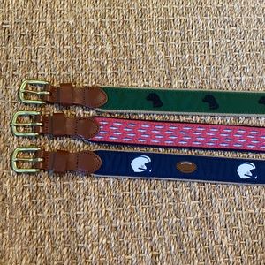 Lot of three (3) boys 28 Leather Man belts